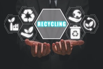 recycling concept businessman