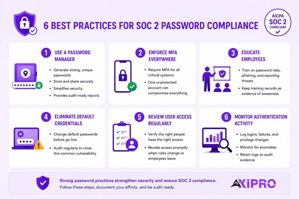 Best Practices to Meet and Exceed SOC 2 Password Requirements